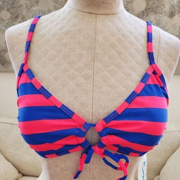California Waves Cross Back Halter Bikini Top - Picture 3 of 10